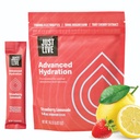 Samo Live Advanced Hydration - Jagodna limonada, Elektrolit pijača Mix, Izvleček citra, Podpira regeneracijo in absorpcijo, nizko sladkor, 14 Pack