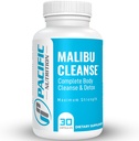 Čiščenje Malibu - 15 Day Cleanse - Gut in Colon podpora - Napredno čiščenje Gut Detox za moške in ženske Cascara Sagrada Bark, Aloe Vera, Psyllium Husk, Pro-Biotics - Made in USA