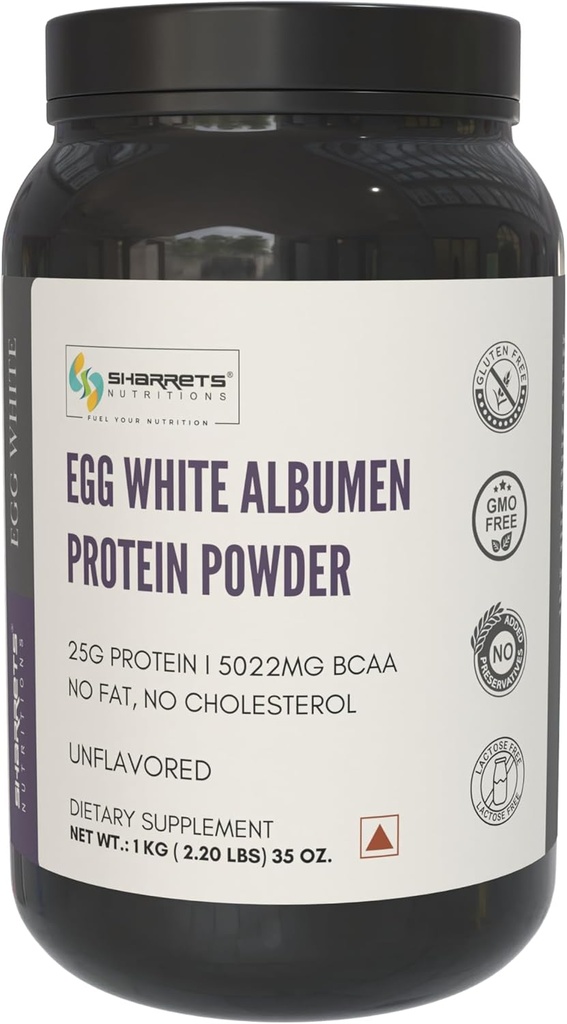 Egg White Albumen Protein Powder, 2,2 lbs Nearomaden, Beljakovinski prašek za ženske Odrasli Športniki Bodybuilding Začetniki Fantje Dekleta Družina, Halal Certified - Non GSO, Gluten Dairy Free
