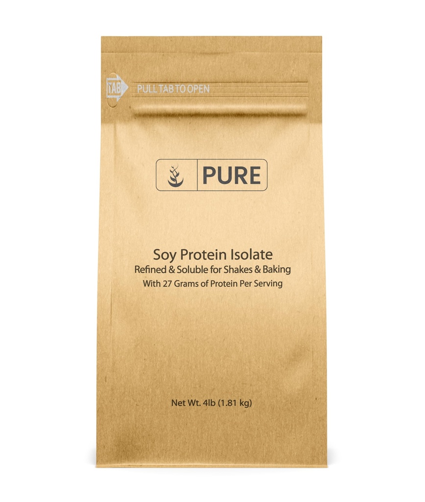 PURE POREKLA SESTAVINE Sojin izolat beljakovin (4 lb) Vedno čist, brez polnil ali dodatkov