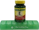 Spring Valley Vitamin E prehranska dopolnila, 180 mg, 100 Število s komplimentno Grafton pot tablete Organizator