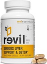 Pijačo Revil za zdravje in podporo jeter - 90 Vegetarijanske kapsule - z mlečnim oslezom, NAC, Artičoke, Burdock, Vitamin C - Gluten-free