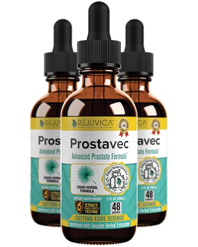 Prostavec Advanced Prostata Support Supplement - Liquid Formula za hitrejšo absorpcijo s Pygeum, Saw Palmetto, Stinging Nettle + Turmeric & Damiana - Vegan, Non-GMO - 6 fl oz