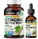 BIO KRAUTER Sting Nettle 100 kapsul & žaga Palmetto Tinktura 2 Fl. Oz.