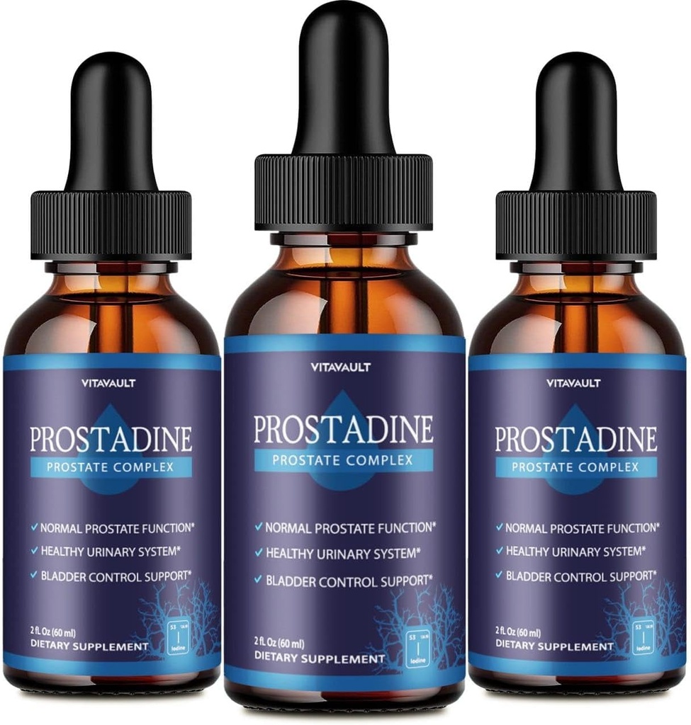 Prostadin, Potent Prostata Podpora Tekoče kapljice, Visoko nameren Prostadin za splošno dobro prostate, Enostavno za uporabo Dropper obrazec (3 pakiranje)