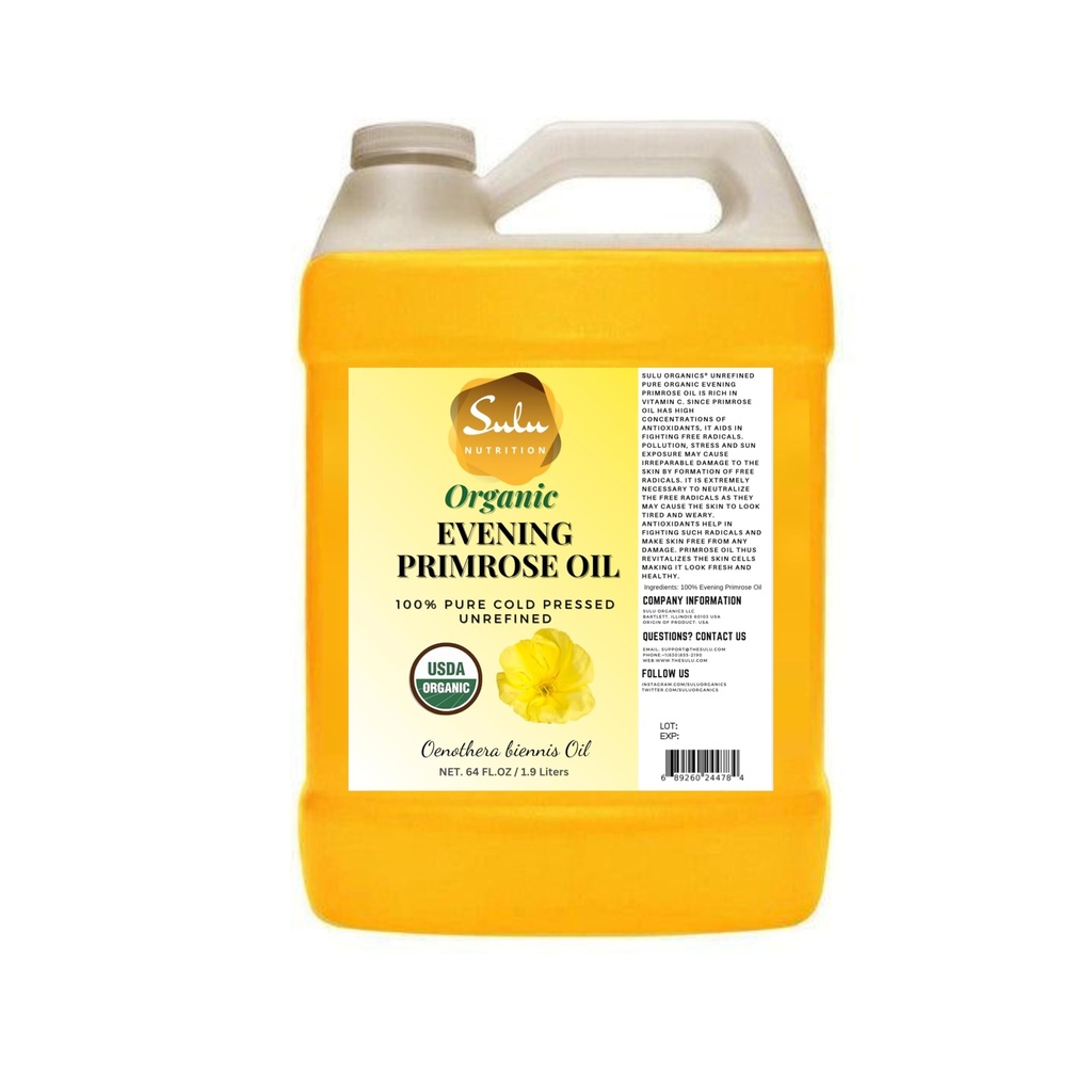4 LBS 100% čisto organsko nerafinirano hladno stisnjeno večerno primrose olje 12% GLA