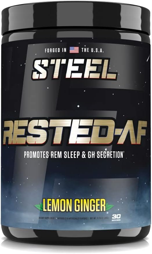Jeklene dodatke Rested-AF I Deep Sleep Aid in Muscle Recovery Powder z GABA & Valerian Root Extract 
