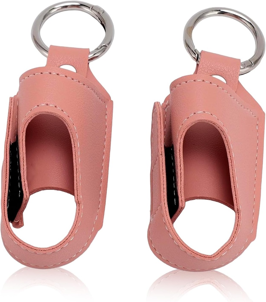 HURRISE 2pcs Astma Inhaler Imetnik, Inhaler Holder Ključna veriga, Prenosno shranjevanje Zaščitni PU usnje Primer z karabinerjem Clip - Vsestranska uporaba, Stilish in oblikovanje za potovanje
