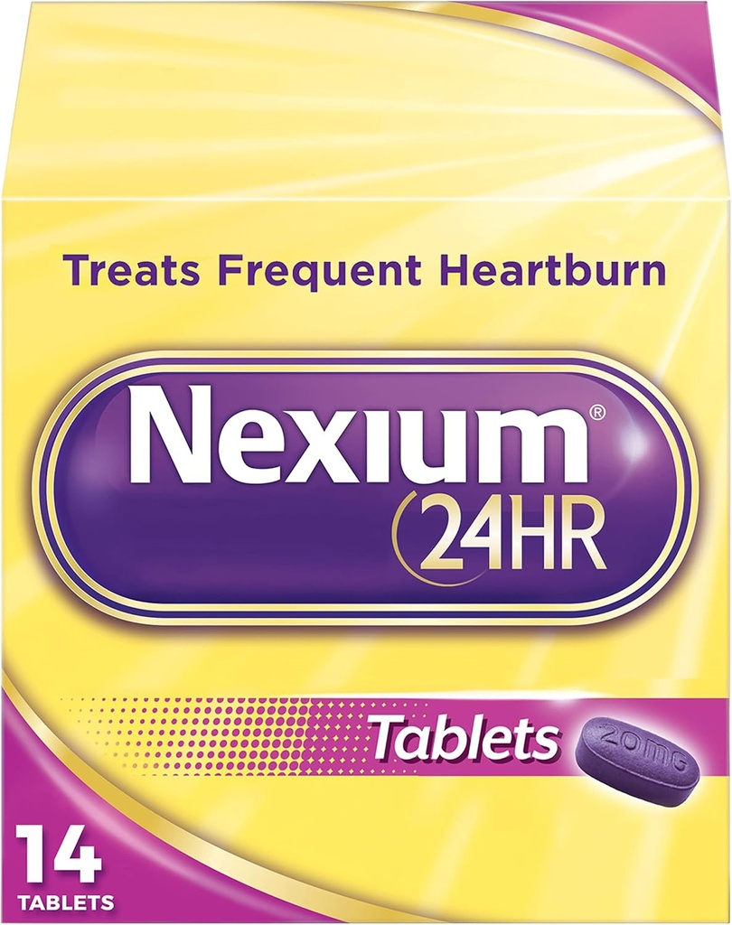 Nexium 24HR Zapoznelo sproščanje zgaga Relief tablete, Esomeprazol Reducirajoči magnezijevi kislini, 20 mg, 14 Število