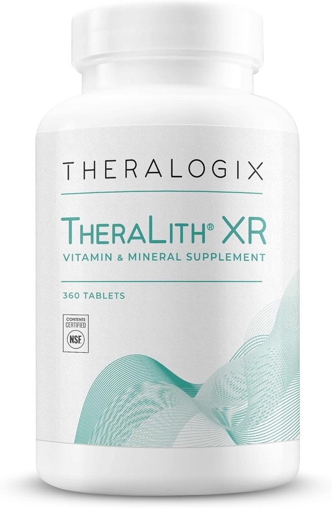 Theralogix TheraLith XR Vitamin & Mineral Supplement - Podpira zdravo kemijo urina in kalcijev oksalat ravni z magnezijem, vitamin B6 & kalij* - NSF Certified - 360 tablet