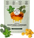Naravne čebelarske mete Eucalyptus kašelj kapljice, Imunska podpora z vitaminom D, cink in Propolis, hlajenje in grlo Pomirjujoče Lozenges, 14 Ct