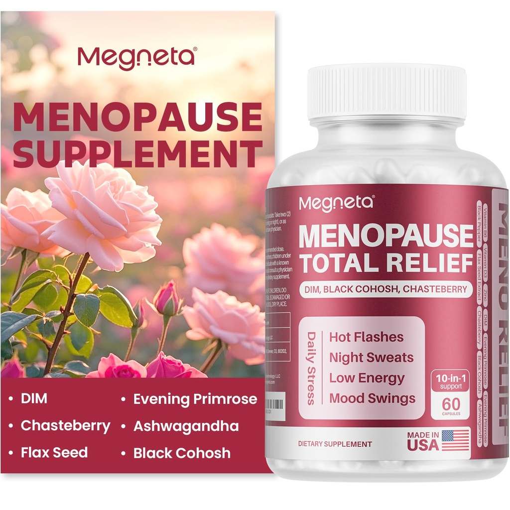 Menopause dopolnila za ženske, podpora vroče Flashes & nočno potenje, s črno Cohosh, DIM & Večer Primrose, Hormonal Balance & Mood Podpora – 60 Kapsule