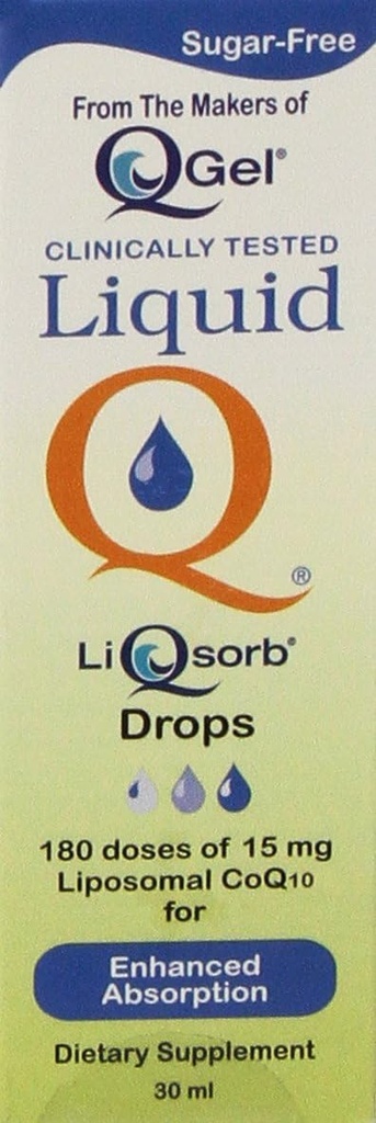 Tekoči Q® LiQsorb® liposomske kapljice CoQ10 (brez arome, brez sladkorja, brez GSO) 30ml
