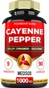 Cayenne Pepper Supplements z kurkumin koren, Berberine HCl, Ceylon Cinamon Bark & More - 90 Kapsule - Podpora Prebava zdravje, imunski sistem in ravnotežje telesa