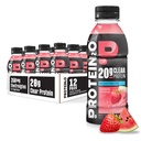 Hidracijska pijača Protein2o - 2-v-1 tekoči čisti izolat sirotkinih beljakovin in elektrolitski napitek - 20g beljakovine, vitamini B5, B6 - okrevanje po delu - 16,9 Fl Oz - 12 Grof Jagodna lubenica