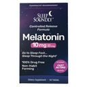 Sleep Soundly Melatonin 10mg, Fast Act, Extended Release Sleep Formula, 60 servies, Blue