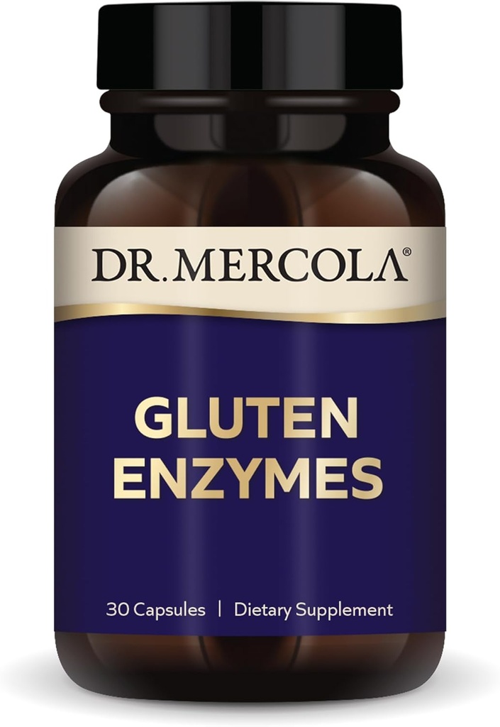 Dr. Mercola Gluten Encimi, 30 kapsul, brez glutena, brez soje