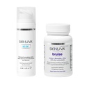 Skinuva® Scar (1.7 oz) & Bruise (14 kapsul) - Napredna silikonska krema oblikovana z rastnimi faktorji in homeopatsko Bruise Remedy oblikovan z Arnica, Bromelain in cink