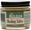 Rojstna pesem Botaniki Zeliščno zdravljenje Salve Prva pomoč Mazilo, Zeliščna koža draženje Salve, 1.5oz Jar