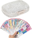 Organizator tablete z nalepkami Bling Žepna tableta Primer z Nalepke Travel Medicine Kit imetnik Majhne zapornice Tablete Box Container Prenosni Mini Medication shranjevanje (White & 300 etikete)
