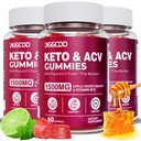 (3 pakiranje) Keto ACV Gummies Extreme 1500MG Keto Gummies Apple Cider Viner Oblikovan z Granatni beet Juice v prahu B12 Vegan Non GSO 180 Gummys