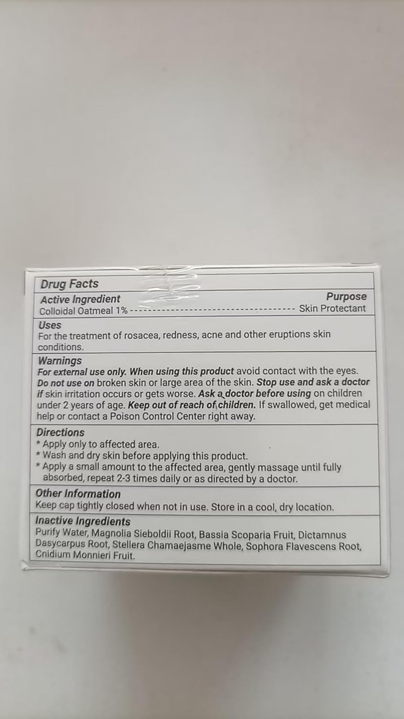 Rosacea krema, hitro lajšanje rdečine, jamice, Bumps, Draženje, Burning, Otekanje, Srbenje, Suhost z vsemi naravnimi zeliščnimi sestavinami, 3.53 oz
