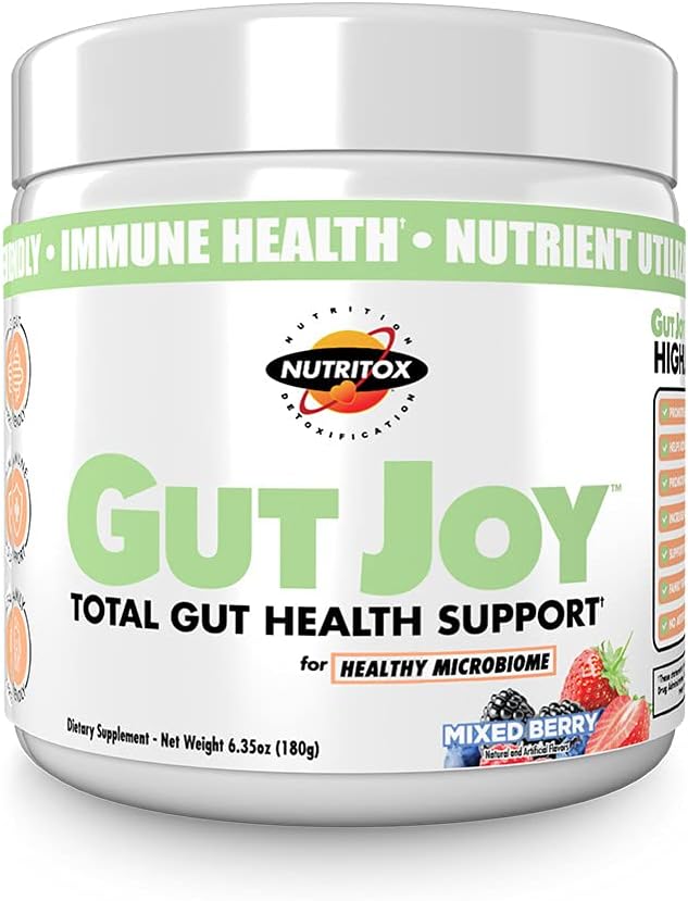 Gut Joy - Total Gut Health Support. Powdered dodatek za podporo Gut zdravje, in popolno Wellness - mešane jagodne arome, 30 Servings