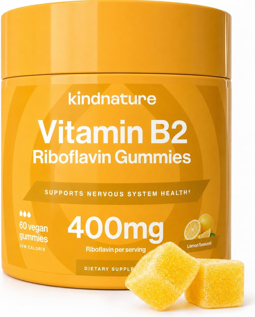 vrsta vitamin B2 Gummies - Riboflavin 400mg dodatek za otroke in odrasle - Non-GMO, Soy & Gluten-free, Veganski žvečljivi gumiji (30 dnevna dobava)