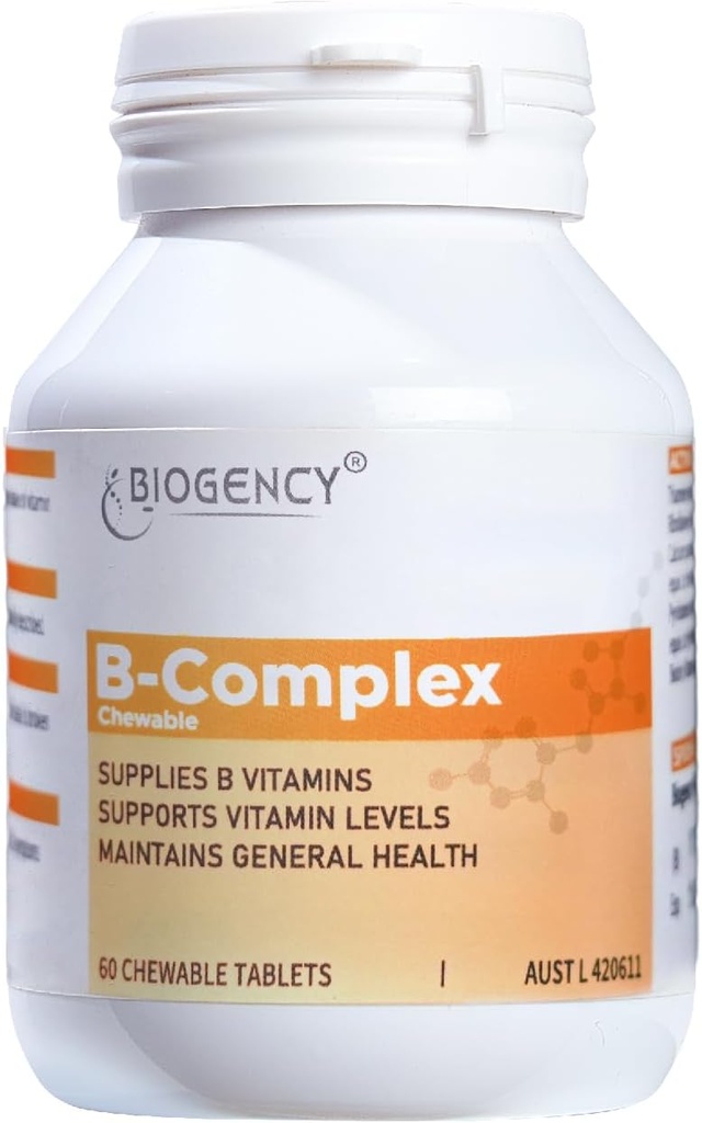 B-kompleks prehranska dopolnila - vsebuje vse vitamine B, vključno z B12, B1, B2, B5, B6, B7, Folna kislina za energetsko podporo Stress Relief Immuniteta izboljšanje, 1 Pack 60 tablete