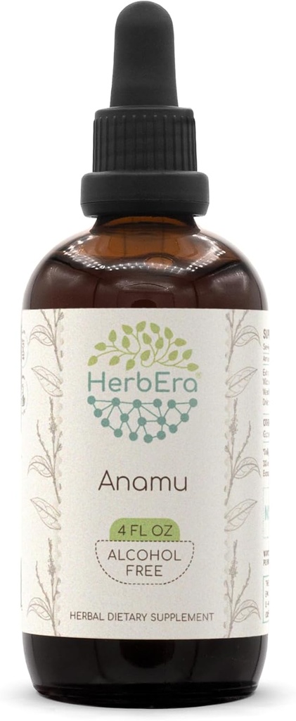 HerberEra Anamu B120 Izvleček zelišča brez alkohola Tinktura, Jamajka z divjadjo Gvineja Heed (Petiveria Alliacea) Suhi Herb (4 fl oz)