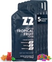 Z2 Tropical Fruit Energy Gel Performance - 25g Carb, 105mg Natrij, Elektroliti, Pre & Med vadbo, Pospešuje vzdržljivost za tek, kolesarjenje, kolesarjenje in šport - 5-Count Pack
