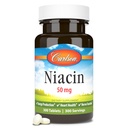 Carlson - Niacin 50 mg, podpira presnovo holesterola, proizvodnjo energije, zdravje srca, živčno funkcijo, 300 tablet