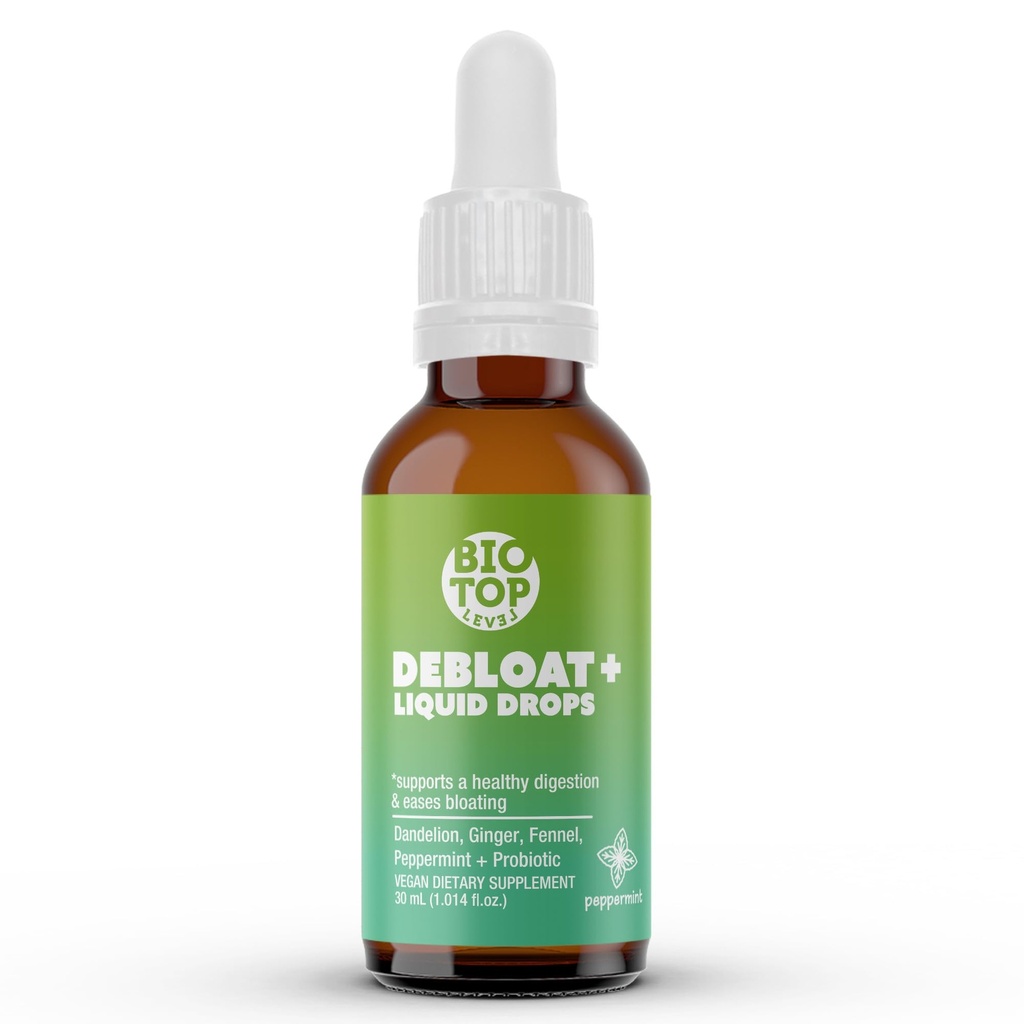 Debloat organske tekoče kapljice za zemeljski plin & Bloating Relief, podpira prebavni & Gut zdravje z Dandelion, Ginger, Fennel, Peppermint, Sugar-free 1.0 Fl Oz.
