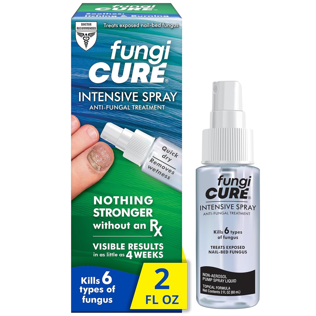 FUNGICURE Intenzivna Spray, Soothes Srbenje in gorenje, 2 Fluid Ounce (paket z 1)