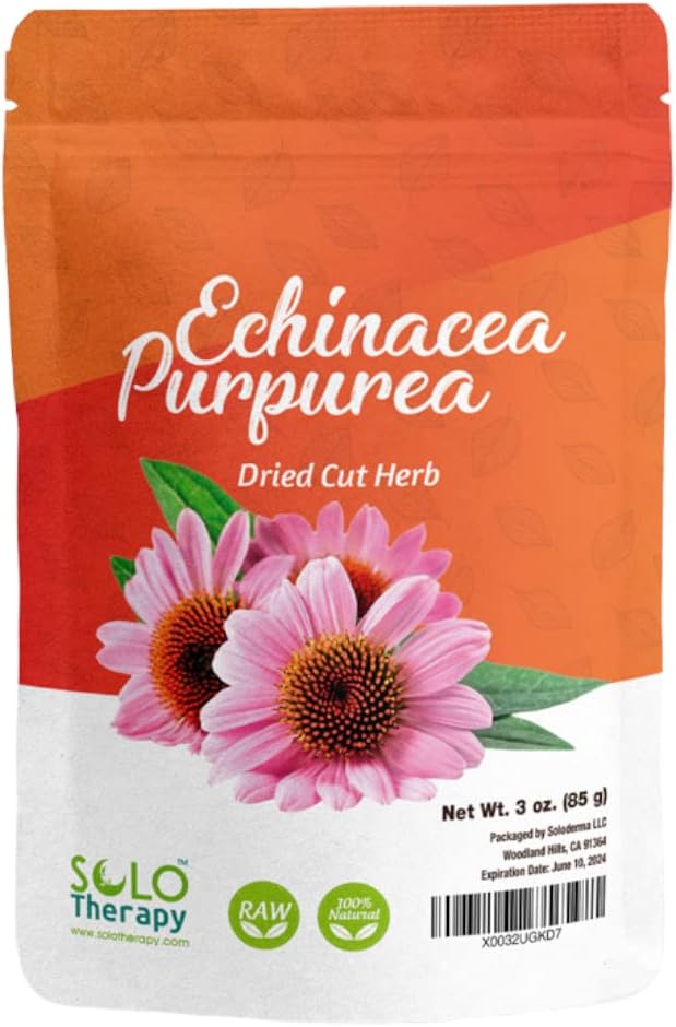 Echinacea Purpurea Herb 3 oz, Echinacea Purpurea Herb čaj, sušeni Rezi Herb, Reseable Bag, Premium kakovost, 100% naravno