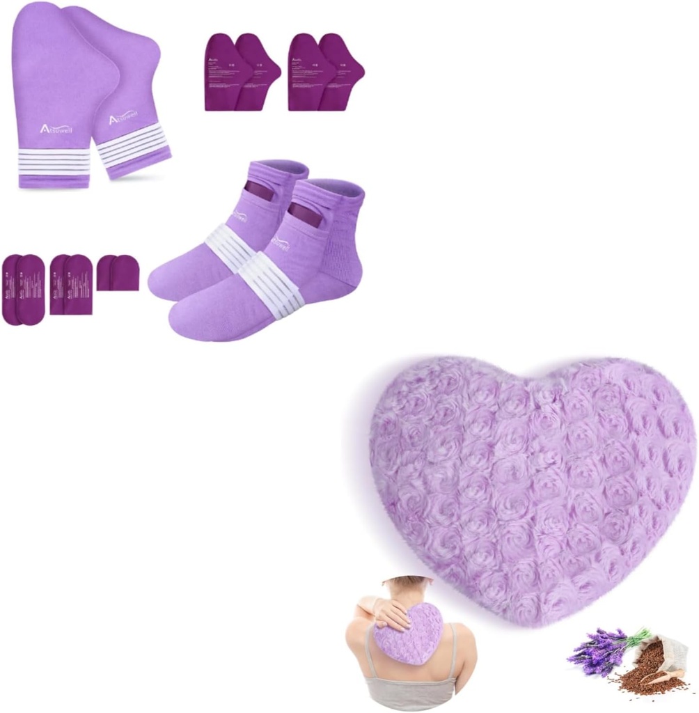 Paket Atsuwell Chemo Care Darilo za ženske in moške in scented sivke vrgel blazino in laneno seme Fluffy