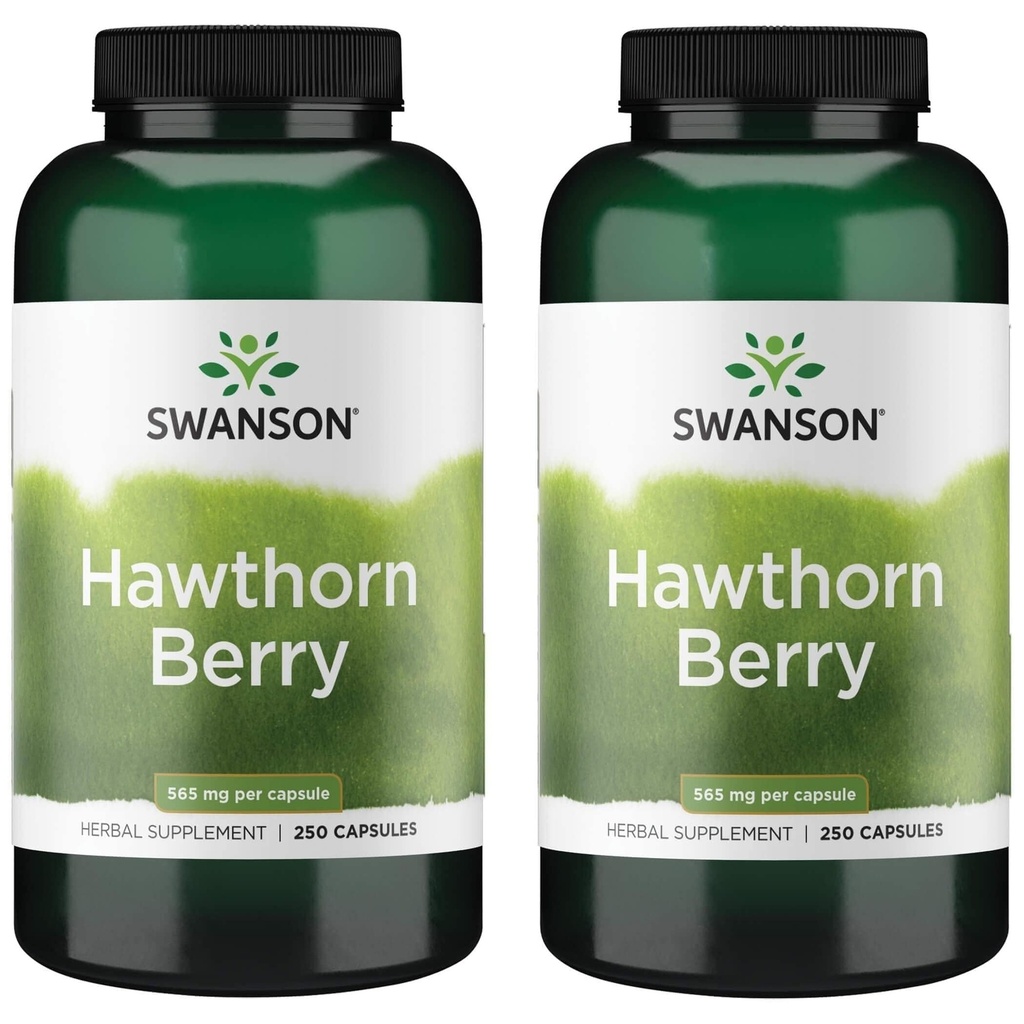 Swanson Hawthorn Berry dodatek - antioksidant Flavonoidi (250 kapsul, 565 mg vsak) 2 pakiranji