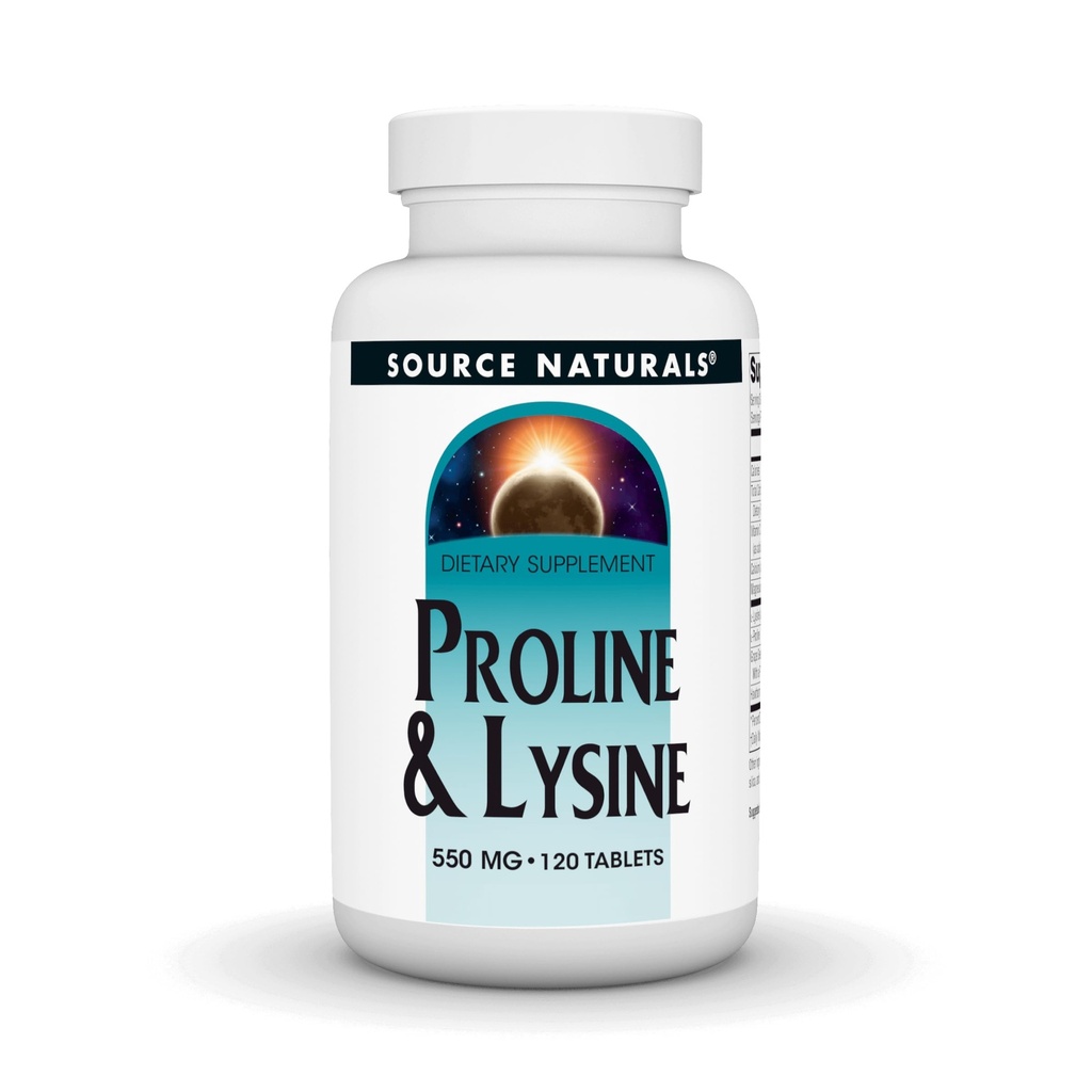 Vir Naturals Proline & Lysine, 550 mg - 120 tablet