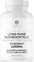 DR. EMIL HRANILA 9000mg Ekološki levi Mane dopolnilne kapsule s Chaga, Reishi & Maitake - naravna goba mešanica za wellness podporo