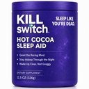 Killswitch pomoč v spanju za odrasle – hitro spanje & zbudite osvežitev, Sugar-free vroča čokolada dodatek - Magnezij, Tart Cherry, L-Theanine & Več za mirno spanje, 30 Serving, Made in USA
