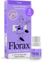Florax - Tekoči probiotik - Go Gut Podpora za ženske, moške in otroke - Vegan, Gluten prost, Laktoza brezplačno, soja brezplačno in konzervirano brezplačno - okus grozdja - 5 Viale