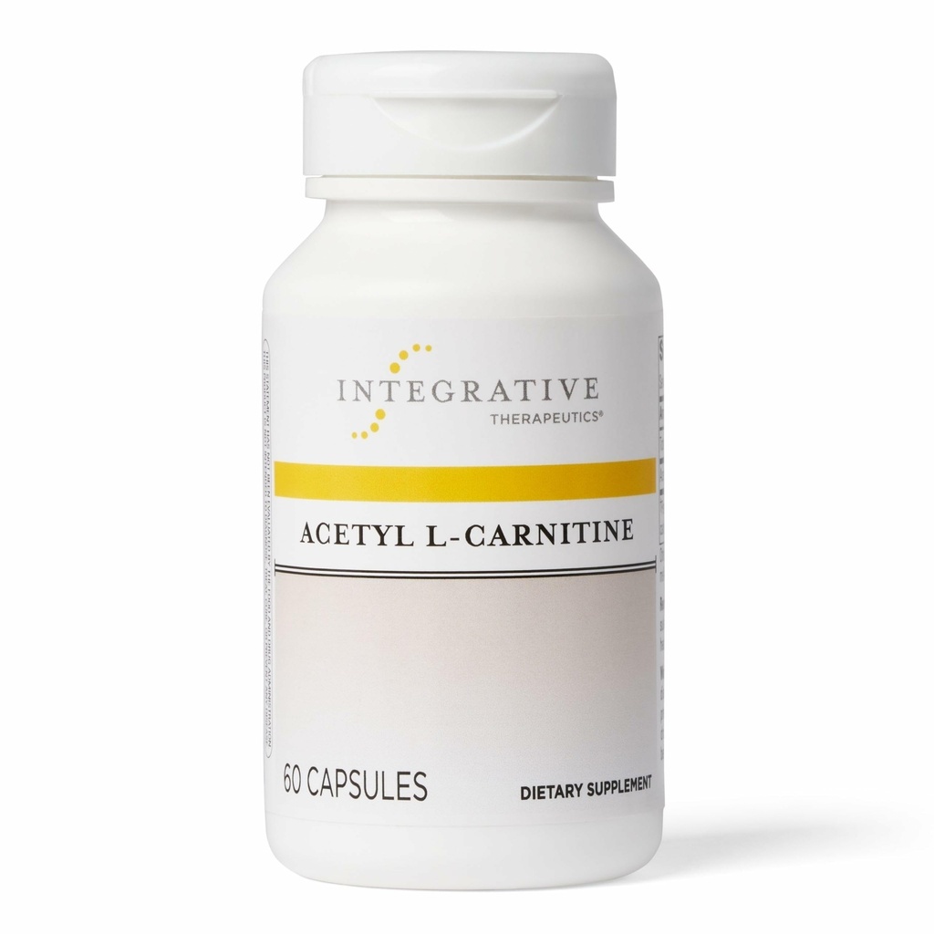 Integrativne terapije Acetil L-karnitin - podpira zdravo proizvodnjo celične energije* - podpira funkcijo živcev* - Vegan, Gluten-free & Dairy-free - 60 kapsul (30 strežnikov)