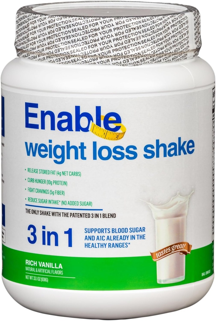 Omogočite hujšanje Shake - Okusna vaniljska aroma za zdravo in zadovoljujoče obrok zamenjave, 2lb 8oz
