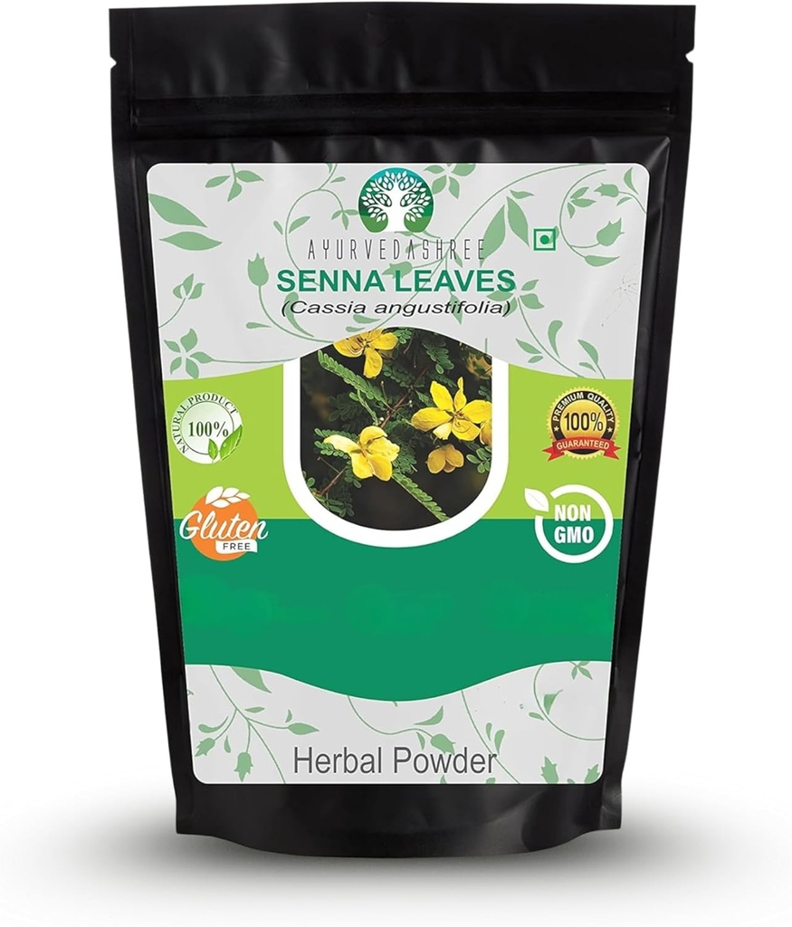 Senna Leaf Powder 200 Gm I Cassia angustifolia Powder I Ayurvedski zeliščni dodatek za podporo Prebavne funkcije I 100% Pure & Natural