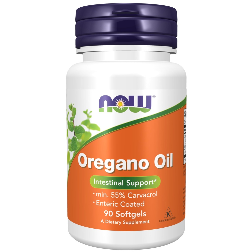 NOW Foods Supplements, Origano olje z ingver in koromaško olje, Enteric Coated, 90 Softgels