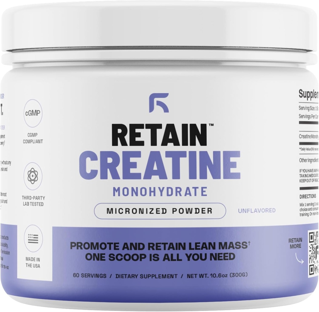 VZDRŽEVANJE Kreatin monohidrat Prašek (60 Serv) - 100% mikronizirana visoka Absorpcija Kreatin monohidrat, Lean Muscle Mass & Recovery