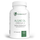 FürstenMED Algae Oil Vegan Omega 3 - Heart, Brain & Joint Health Support - 2000mg Algae Oil od tega 700 mg DHA & 320mg EPA + 3, 6 mg Vitamin E na dnevni odmerek - Eterične maščobne kisline