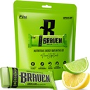 Braven Bar Lemon Lime Energy Bars (1.59 oz, Pack of 10) – Energijski žveči s 5g proteini – On-the-Go Energy Prigrizki za tek, pohodništvo in šport - Gluten brezplačni prigrizki za trajno povečanje energije