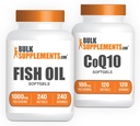 BulkDodatki ribje olje 1000mg softgels + CoQ10 100mg softgels paket